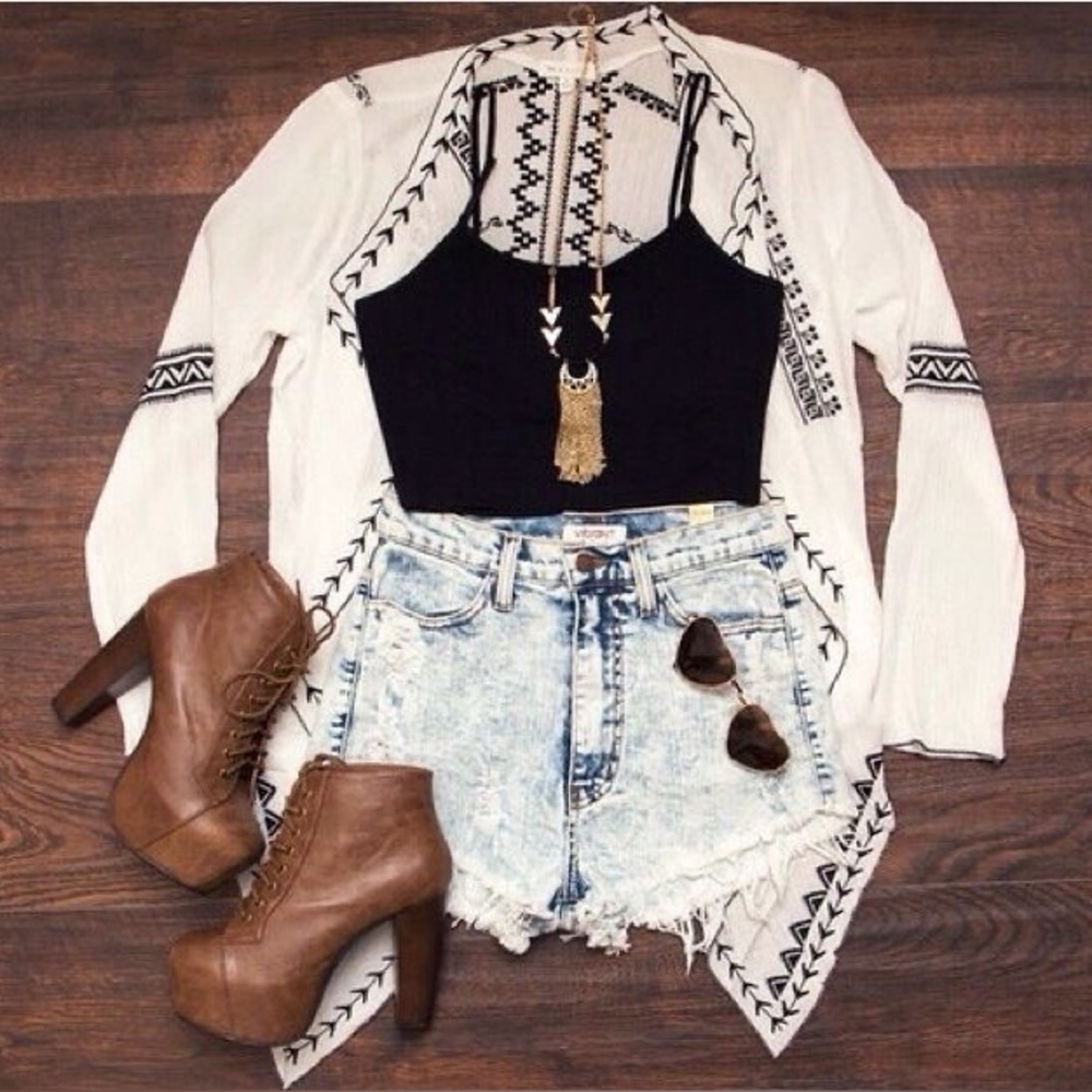 Lace-Up Wooden Heel Platform Booties